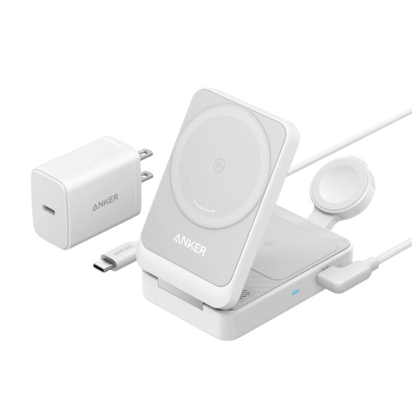 Anker MagGo Wireless Charging Station (Foldable 3 in 1) - white