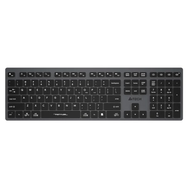 A4Tech FBX50C  (BLACK)
BLUETOOTH & WIRELESS RECHARGEABLE KEYBOARD