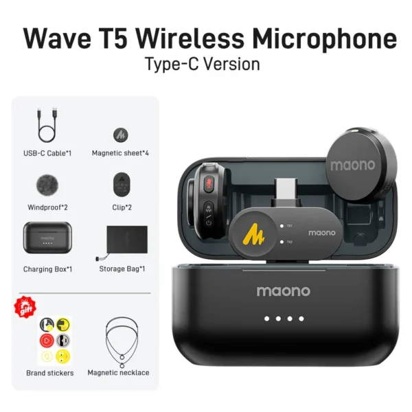 MAONO WAVE T5 PC2 TYPE-C RECEIVER MICROPHONE