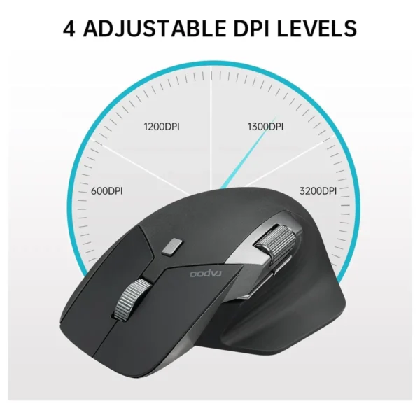 RAPOO MT760L Multi-mode Wireless Mouse Light Black MT760L