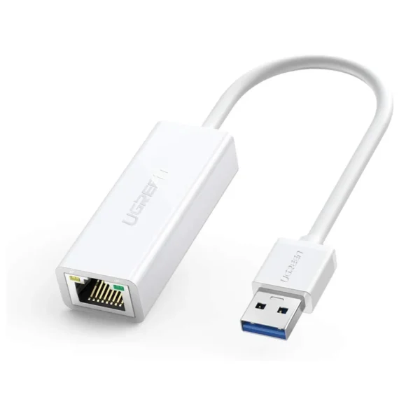 UGREEN USB 3.0 A to Gigabit Ethernet Adapter White ABS 10cm 20255