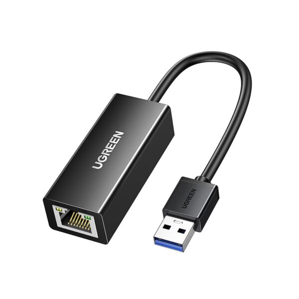 UGREEN USB 3.0 A to Gigabit Ethernet Adapter Black ABS 10cm 20256