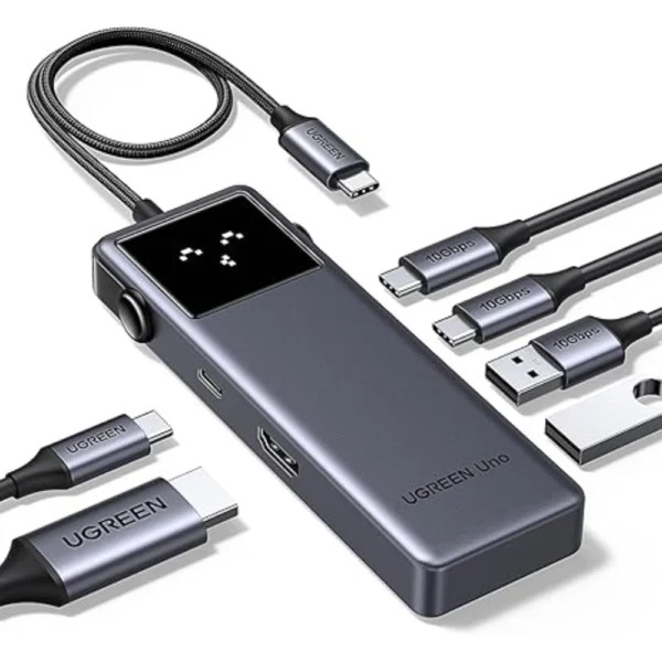 UGREEN 35998 Uno 6-in-1 USB-C Hub with 10Gbps USB-C & USB-A Data Ports 4K@60Hz HDMI 35998