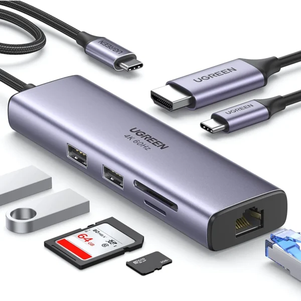 UGREEN USB-C Multifunction Adapter with Ethernet Interface (7 IN 1) 60515