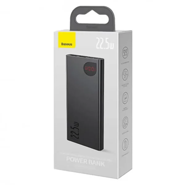 Baseus Adaman Metal Digital Display Quick Charge Power Bank 10000mAh 22.5W Black PPAD070001