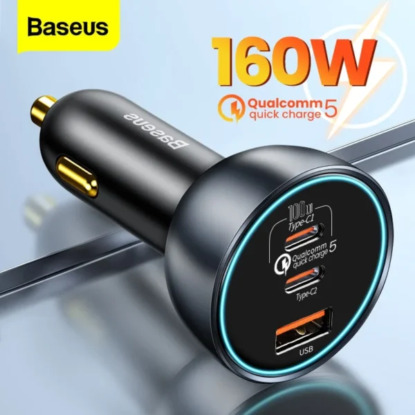 Baseus 2C+U 160W Car Charger TZCCZM-0G