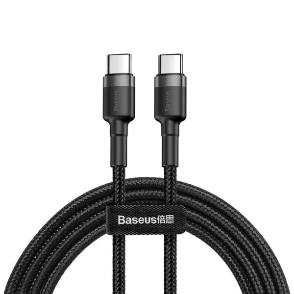Baseus Cafule Type‑C PD2.0 60W Flash Charging Data Line 1m Gray+Black CATKLF-GG1