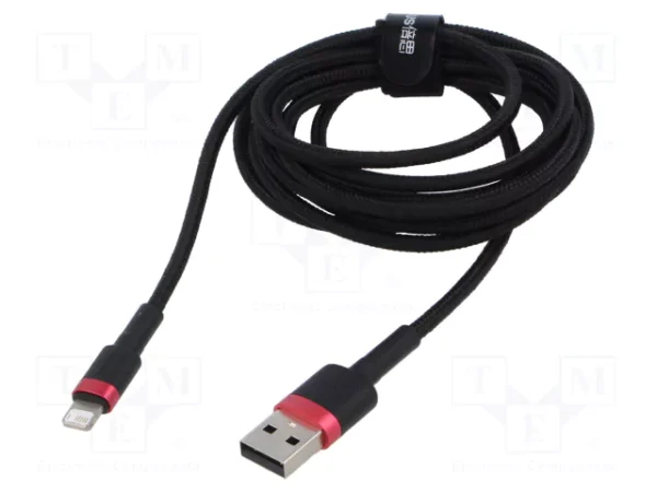 Baseus Cafule USB for iP 1.5A 2m Red+Black CALKLF-C19