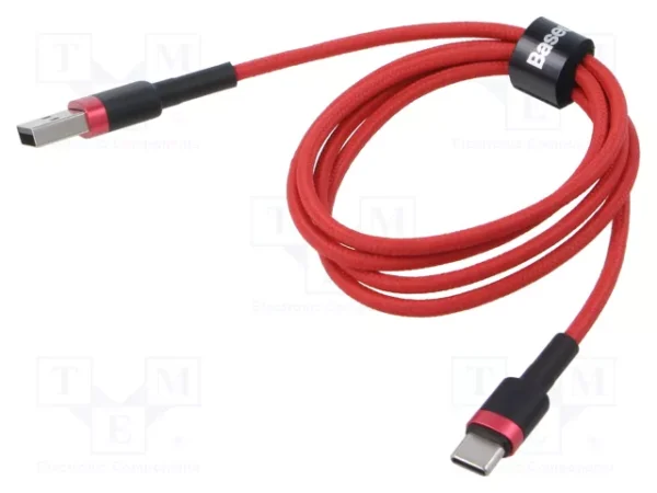 Baseus Cafule USB for Type‑C 3A 1m Red+Red CATKLF-B09