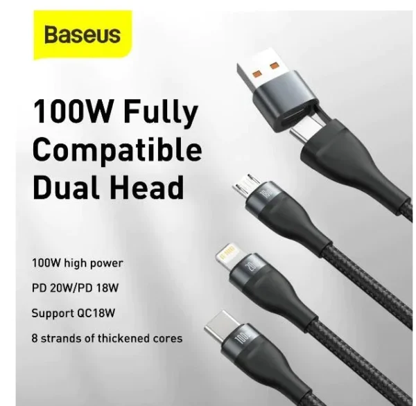 Baseus 2‑in‑3 100W Cable CASS030101