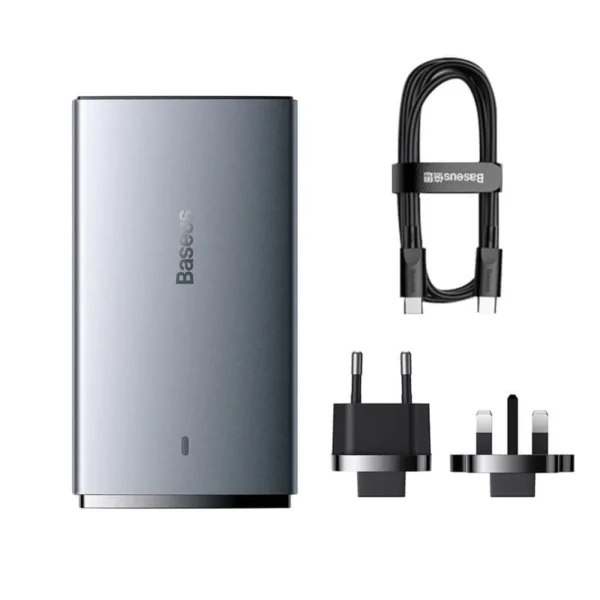 Baseus GaN5 Pro Ultra‑Slim Fast Charger C+U 65W (Overseas Edition) Gray CCGP150113