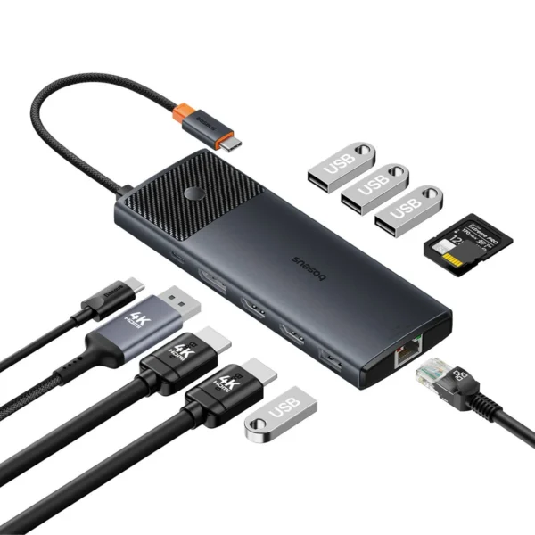 Baseus Metal Gleam Series II 11-in-1 USB HUB Cosmic Black B00061801123-00