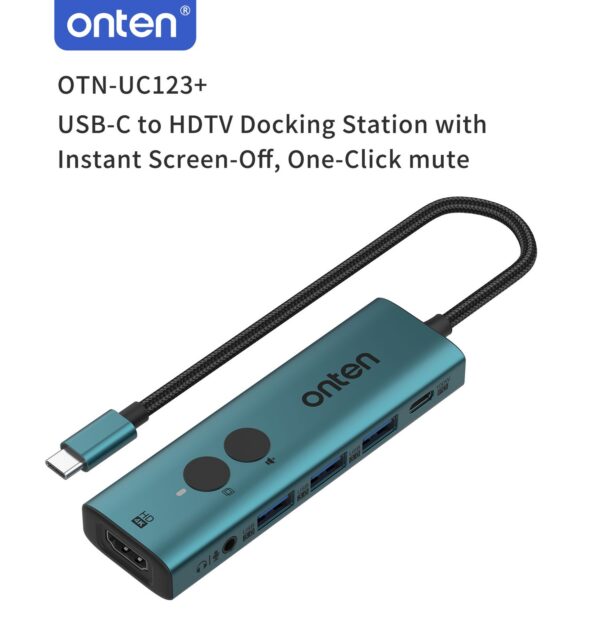 ONTEN 5‑in‑1 USB‑C Docking Station OTN-UC123+