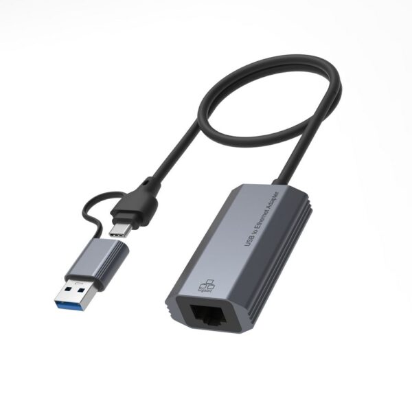 ONTEN 2‑in‑1 USB 3.2 Gen2+Type‑C to Gigabit Ethernet OTN-UE101