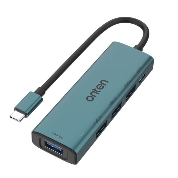 ONTEN 5‑in‑1 USB‑C Hub (Aluminum) UC119