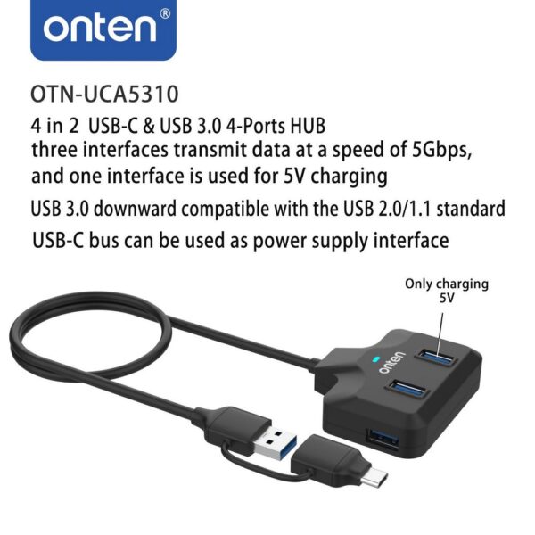 ONTEN USB‑C/USB 3.1 Gen1 5G Hub OTN-UCA5310