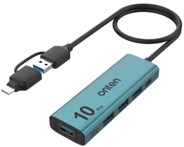 ONTEN 2‑in‑1 USB 3.0+USB‑C 10G Hub OTN-UCA611