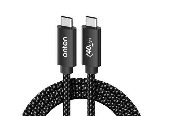 ONTEN Braided Type‑C to Type‑C Cable 40Gbps 100W OTN-CC202